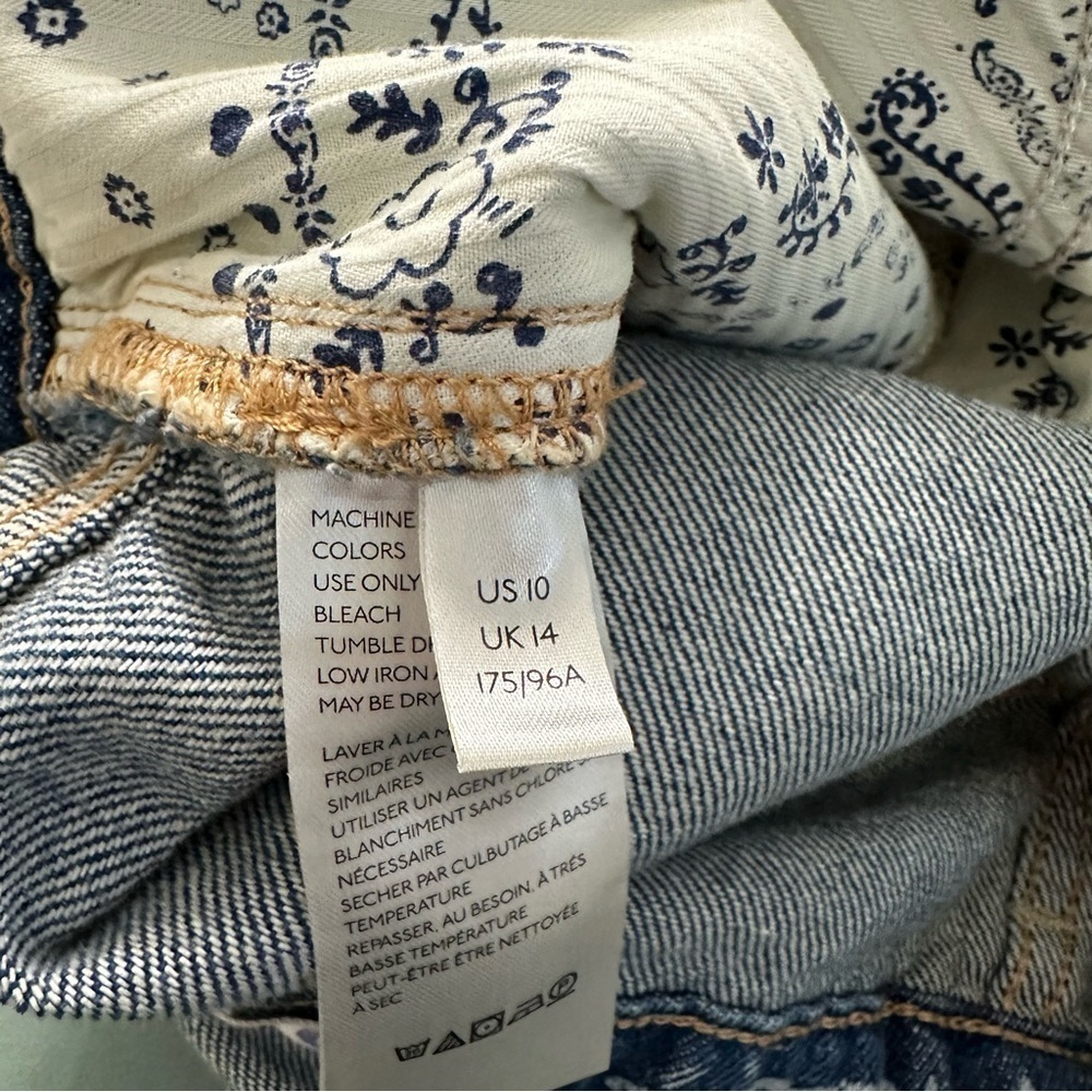 Free People WE THE FREE Cut Off Shortalls Overalls Zip Up Blue Size 10 EUC - Picture 6 of 9